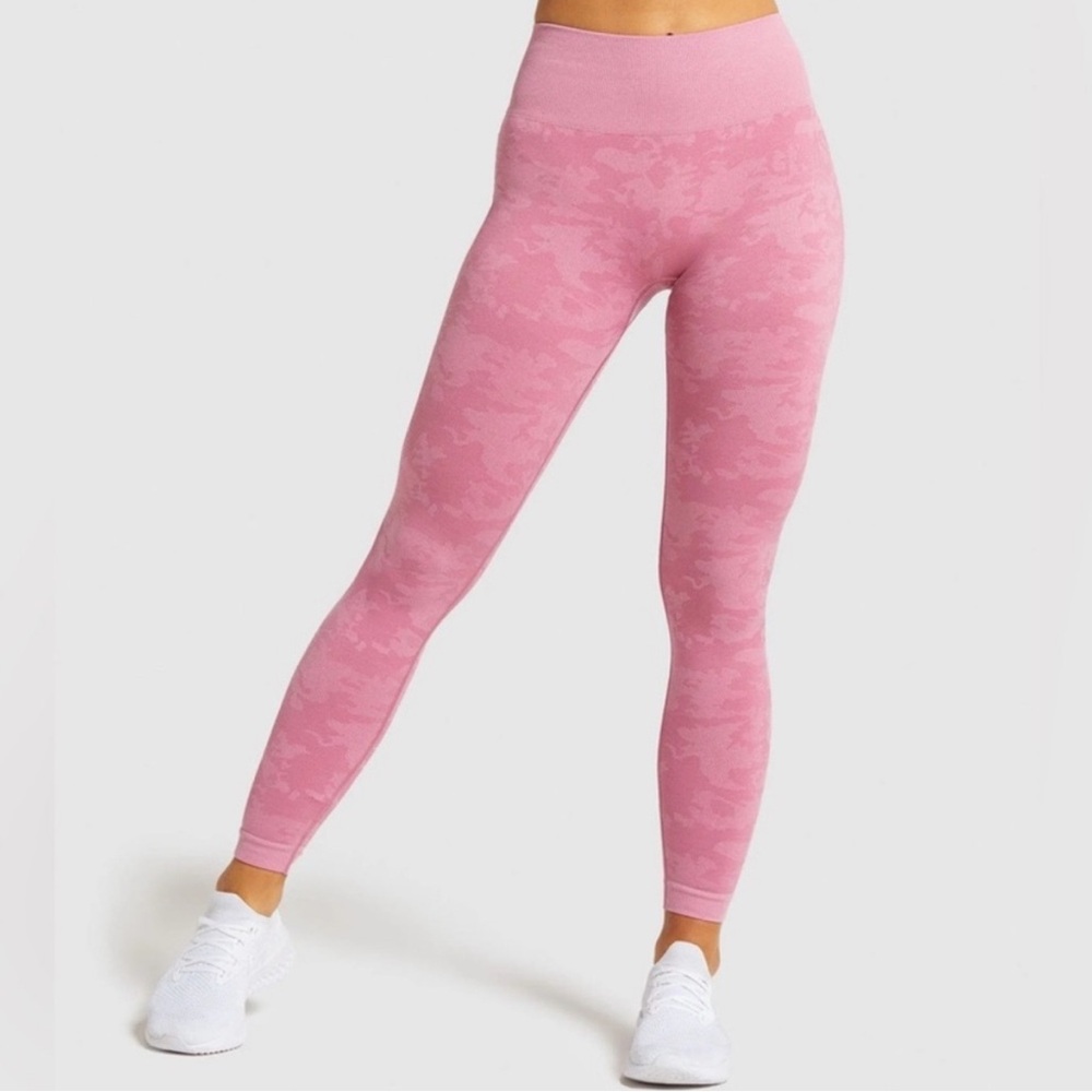 Gymshark Pink Leggings High-Rise Stretchy Fit